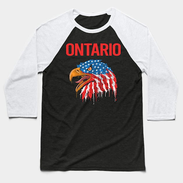 USA Eagle Ontario Baseball T-Shirt by flaskoverhand